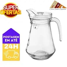 Jarra Flora com Tampa Suco Agua Restaurante 1,5L Creative Glass CSE Import