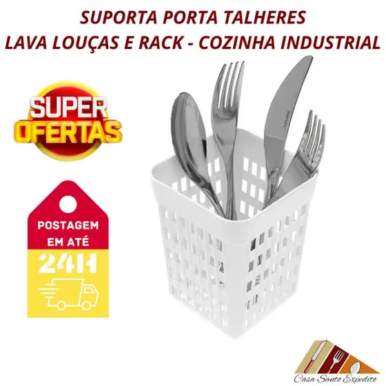 Cesto Copo Suporte Plástico Porta Talheres para Rack Máquina Lava Louças Universal ENVIO IMEDIATO
