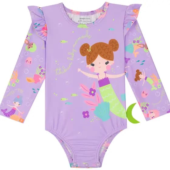 Macacão Proteção Solar Maiô Infantil Bebê com Fator Proteção Solar UV 50+