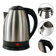 Chaleira Elétrica 110v Jarra Inox 1,8 Litros UNITERMI Ferve Agua Rápido Café Prateado