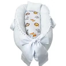Ninho Bebê Recém Nascido Redutor Berço Safari Baby Micro Percal 200 Fios