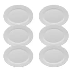 Kit Com 6 Pratos Ovais Para Servir Peixes - Bormioli Rocco