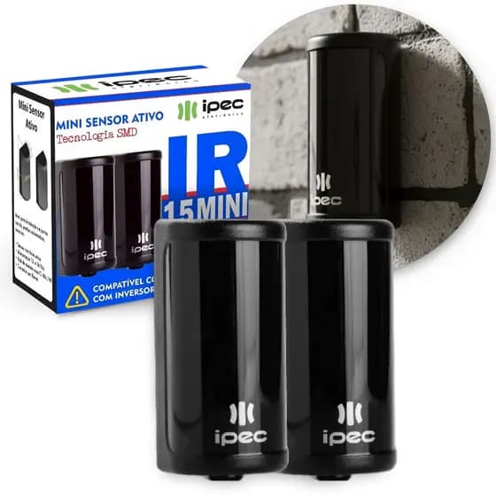 Sensor Ativo Barreira Ir 15 Mini Digital Fotocélula Ipec