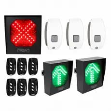 3 Semáforo Led Direcionável 152 Led Bivolt Botoeira Controle