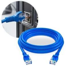 Cabo De Rede 1 Metro Lan Internet Crimpado Rj45 Cat5e Azul