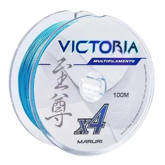Linha Multifilamento Victoria 4x Maruri - Azul/Verde- 100m - 0,20mm 0,24mm 0,27mm 0,30mm 0,34mm - Super Resistente Macia