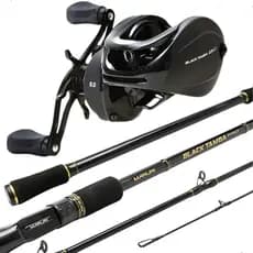 Kit Carretilha Black Tamba BG + Vara Black Tamba Pro 30-60lb 2,40m Maruri