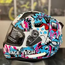 Capacete Moto Fechado Esportivo Race Tech Sector Monsters Promoção