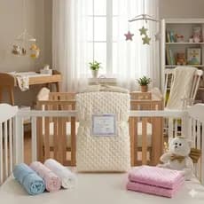 Manta Cobertor para Bebê Dupla Face Plush Soft Pipoca 1 Peça Sweet Baby Andreza Acompanha Cabide.