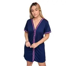 Camisola Com Botões e Manga camisão gestante amamentação gestação cirurgico verão