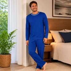 Pijama Masculino De Frio Conjunto calça e blusa Manga Longa Inverno