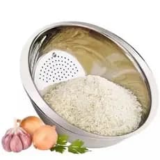 Escorredor Lavador De Arroz De Inox Gourmet Legumes Massas