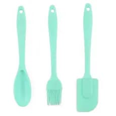 Kit Cozinha De Silicone Colher, Pincel e Espátula de Silicone 3 Peças
