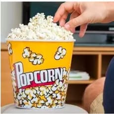 Pote / Balde De Pipoca De Plastico Decorado Popcorn