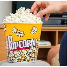 Pote / Balde De Pipoca De Plastico Decorado Popcorn