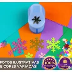Kit Cortador Furador Eva Papel - floco de neve - 16mm + 25mm