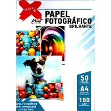 Papel Fotográfico Glossy Make 180 Gramas - 50 Folhas