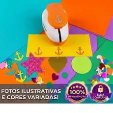Kit Cortador Furador Eva Papel coração 25mm âncora 16mm