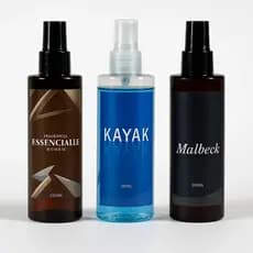 Kit Masculino 3 Body Splash Kayak + Essenciale + Malbec 200ml