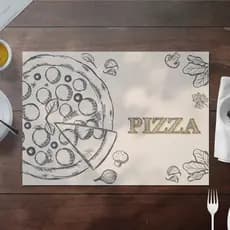 Jogo Americano de Papel Pizzaria 35 X 25 cm Forro de Bandeja Descartável
