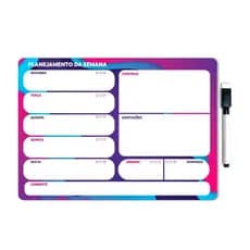Imã Geladeira Planner  Organizador Lembrete Compras Magnético