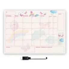 Planner Parede Infantil Rosa 3 c/ caneta preta que apaga