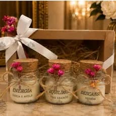 Kit Velas Aromática premium Energia Equilíbrio Descanso