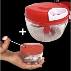 Kit Mini Processador Triturador Manual + Processador de Alimentos Manual 500 ml