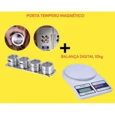Conjunto Balança Digital de Cozinha Confeitaria SF-400 Até 10 kg Escala 1 grama + Balança Digital de Cozinha Confeitaria SF-400 Até 10 kg Escala 1 grama
