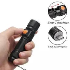 Sd Lanterna Led Portátil T6 / Usb Recarregável Com Zoom Lanterna / Lanterna / Lamp / Camping / Trabalho Para Fora Da Por