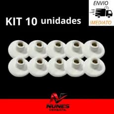 Kit 10 Plafon Soquete E27 Bivolt Plafonier Redondo Luminaria Bocal de Teto