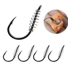 KIT C/25 ANZOL COM MOLA PARA PESCA COM MASSA