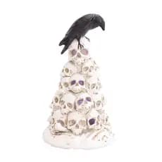 Enfeite Decorativo Halloween - Corvo nas Caveiras com LED - 19cm - 1 unidade - Cromus - Rizzo