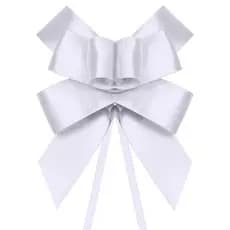 Laço Fácil de Fita de Cetim - Branco - 22mm - 5 unidades - Progresso - Rizzo