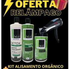 Hair Polish Shampoo Detox Progressiva Orgânica Botox Orgânico Sem Formol Secador 1900W Grátis 110V