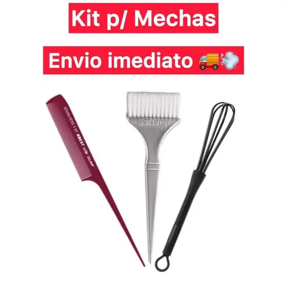 Nuance Kit Mechas Pente Krest Pincel Mechedor Coloração Luzes Original Profissonal Cabeleleiro