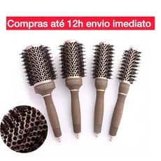 Escovas Profissionais Térmica Cerdas Javali Escova De Cerâmica Iônica Redonda Escova Nano Tecnology