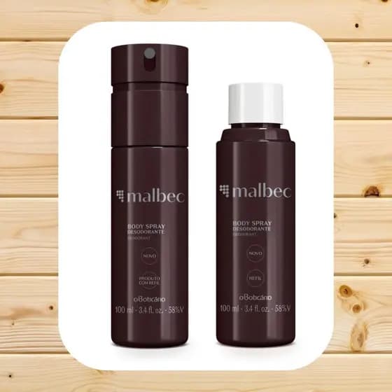 Body Spray Malbec Masculino O Boticário