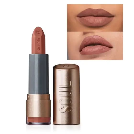 Batom Soul Kiss Me Efeito Matte Rosa Nude Autoral 3,7g Eudora