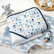 Toalha Fralda Com Capuz Quadriculada Camada Dupla PREMIUM 100% Algodão BABY 80X80cm