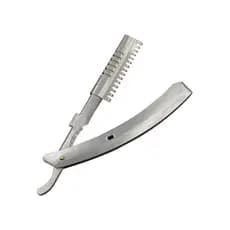Navalhete Desfiador Aço Inox Profissional Barbear Barba Cabelo Barbeiro Cabeleireiro Acabamento