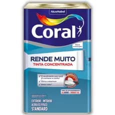 Tinta para Parede Coral Rende Muito 16L- Várias Cores • Fosca • Acrílica • Interior/Exterior • 170m²