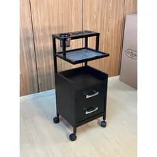 Carrinho de Atendimento Preto Para Salão de Beleza Clinica Manicure Barbearia
