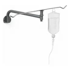 Suporte De Soro Articulado Para Parede 2 Bolsa Prata Inox