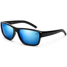 Óculos de Sol Esportivo Polarizado Azul Espelhado UV400 Original + Case