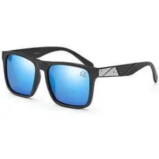Óculos de Sol Masculino Polarizado Quadrado Azul Espelhado Proteção UV400 Village Heaven 6062