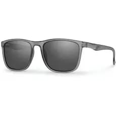 Óculos de Sol Masculino Polarizado Com Proteção UV 400 Lentes Pretas Armação Cinza Fosco Detalhes de Metal Casual 6377