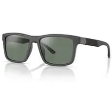 Óculos de Sol Quadrado Masculino Polarizado Proteção UV400 Original Cinza E Verde Village Heaven 6283