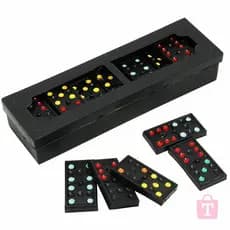 Dominó Simples Preto Plástico Domino