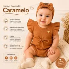 Romper, macacão infantil bebê menina com laço